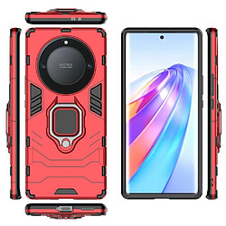 Htdmobiles Coque pour Huawei Honor Magic 5 Lite 5G / X40 / X9a - housse etui rigide anti choc + verre trempe - ROUGE