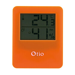 Thermomètre hygromètre magnétique orange - écran LCD - Otio