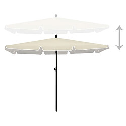 Avis Helloshop26 Parasol de jardin avec mât 210 x 140 cm sable 02_0008328