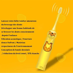 Avis CONFO Brosse à dents électrique pour enfants Vibration sonique non rechargeable de bande dessinée bébé à dents automatique petit