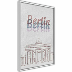 Paris Prix Affiche Murale Encadrée Pastel Berlin 20 x 30 cm Blanc