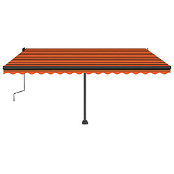 Avis Maison Chic Auvent manuel rétractable,Store manuel de porte sur pied 400x350 cm Orange et marron -GKD84566