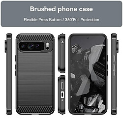 Htdmobiles Coque pour Google Pixel 9 Pro XL - housse etui silicone gel carbone + film ecran - NOIR