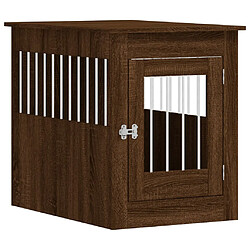 vidaXL Meuble de cage pour chiens chêne marron 55x80x68 cm