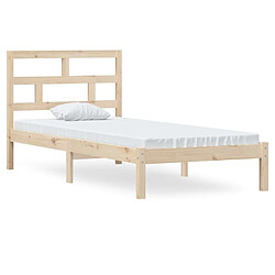 vidaXL Cadre de lit sans matelas bois massif 90x200 cm