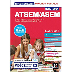 ATSEM-ASEM 2020-2021 : concours externe, interne, 3e voie, catégorie C : fonction publique territoriale, ville de Paris - Occasion