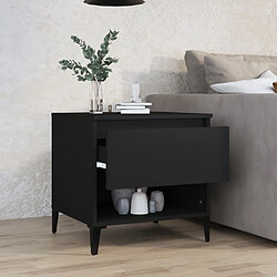 Avis Maison Chic Table d'appoint | Table Basse Noir 50x46x50 cm Bois d’ingénierie -GKD75989