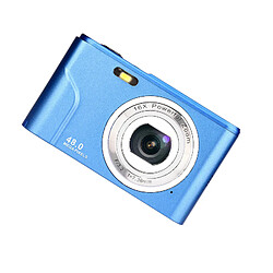 INF Appareil photo numérique avec 48 MP, HD 1080p et zoom 16x avec carte de 32 Go Blue