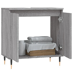 Avis Maison Chic Armoire de bain,Meuble de rangement de salle de bain,Meuble haut sonoma gris 58x33x60 cm bois d'ingénierie -GKD850213