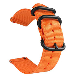 Bracelet en nylon trois boucles, 24mm, orange pour votre Suunto 9/Suunto 9 Baro