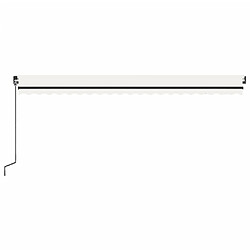 Avis vidaXL Auvent rétractable automatique 500x300 cm Crème