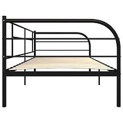 Acheter vidaXL Cadre de lit de repos sans matelas noir métal 90x200 cm