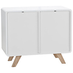 Beliani Commode blanche et bois clair MILO pas cher