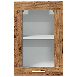 Avis vidaXL Armoire en verre suspendue vieux bois 40x31x60 cm