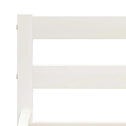 Maison Chic Lit adulte - Lit simple Cadre de lit,Structure du lit Contemporain Blanc Bois de pin massif 140 x 200 cm -MN35178 pas cher