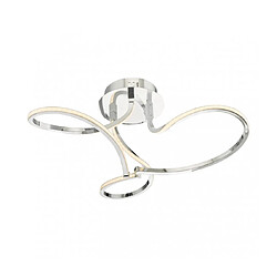 Luminaire Center Plafonnier Killian chrome poli et 3 ampoules pas cher