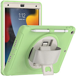 Coque en TPU antichoc avec béquille Vert matcha pour votre iPad 10.2 (2021)/(2020)/(2019)