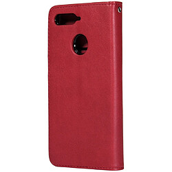 Avis Wewoo Housse Coque Pour Huawei Y6 2018 / Honor 7A Étui de protection à rabat horizontal de couleur unie avec support et fentes cartes et portefeuille et cadre photo et lanière rouge