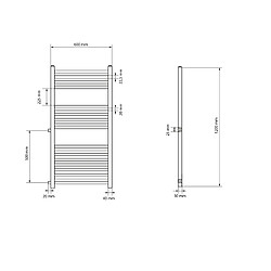 Avis LuxeBath Radiateur de rénovation Remplacement Radiateur de salle de bain Radiateur 600x1200mm