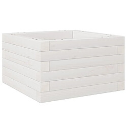 vidaXL Jardinière blanc 40x40x23 cm bois de pin massif