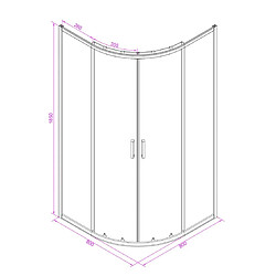 Avis Kiamami Valentina CABINE DE DOUCHE SEMI-CIRCULAIRE 80 CM CRYSTAL SÉRIGRAPHIÉ | VENERE