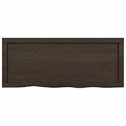 Avis Maison Chic Étagère murale flottante,Etagère de rangement marron foncé bois chêne massif traité -MN36248