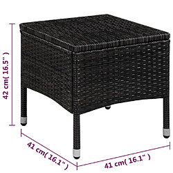 Maison Chic Mobilier de bistro et chaises de jardin 3 pcs Résine tressée Noir -GKD316139 pas cher