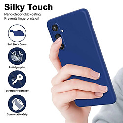 Avis Htdmobiles Coque pour Samsung Galaxy S24 5G - housse etui silicone gel fine + verre trempe - BLEU FONCE