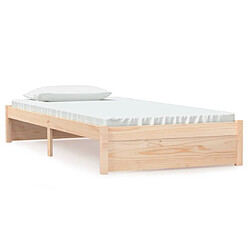 vidaXL Cadre de lit sans matelas blanc bois massif 100x200 cm