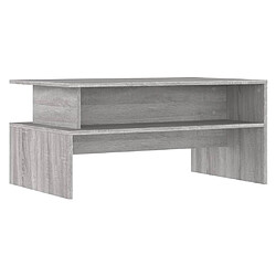 vidaXL Table basse sonoma gris 90x55x42,5 cm bois d'ingénierie