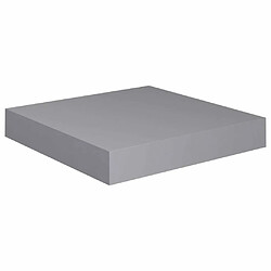 Maison Chic Étagère flottante murale,Etagère de rangement flottante gris 23x23,5x3,8 cm MDF -MN56514