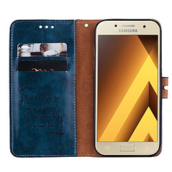 Acheter Wewoo Housse Étui bleu pour Sumsung Galaxy A5 2017 Business style huile cire horizontale flip en cuir avec titulaire et fentes cartes porte-monnaie