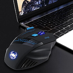 Universal F-14 Souris sans fil 2,4 GHz 7 boutons Souris optique sans fil 4 engrenages 2400dpi ergonomique réglable