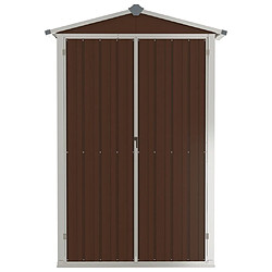 Avis vidaXL Abri de jardin Marron 116x45x175 cm Acier galvanisé