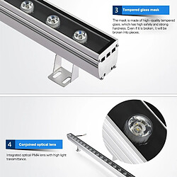 Avis Wewoo Projecteur LED 18W Embedded Buried Lamp IP65 Waterproof Rectangular Landscape Platform Stair Step Warm Light