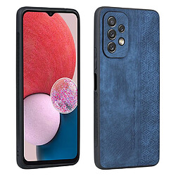 Coque en TPU + PU AZNS anti-rayures pour votre Samsung Galaxy A13 4G - bleu