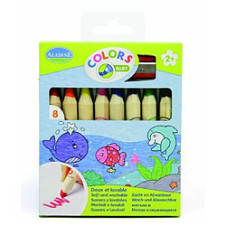 Aladine - 42009 - 8 Crayons De Couleur - Jumbo