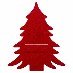 Avis Lot de 4 Porte-Couverts Sapin 25cm Rouge