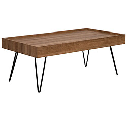 Beliani Table basse MDF Bois foncé WELTON