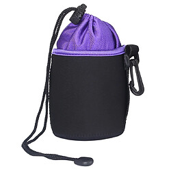 Wewoo Housse Coque Appareil photo reflex Sac pour lentille Micro-sac unique Sacoche intérieure biliaire Etui de protection étanche avec épaississement du veloursDiamètre 8,5 cmhauteur 10 cm Violet