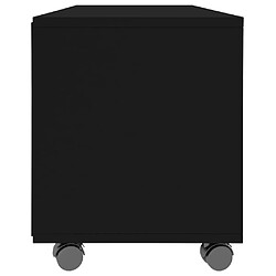 Acheter vidaXL Meuble TV avec roulettes Noir 90x35x35 cm Bois d'ingénierie