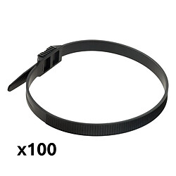 Lot de 100 colliers de câblage 9x 260mm noir - Zenitech