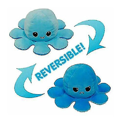 Avis Universal Flip Double Flip Reversible Octopus Jouets en peluche mignons Animaux (bleu clair)