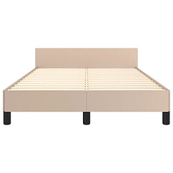 Acheter vidaXL Cadre de lit avec tête de lit sans matelas cappuccino 120x200cm