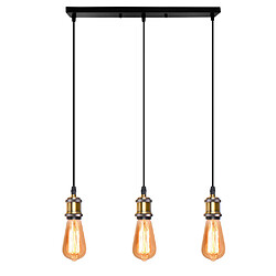 Stoex Suspension de 3 Douille de lampe E27 Luminaire , Lustre plafond Lampe Accessoires Pendentif Support de Barre Lampe plafonnier Antique Edison