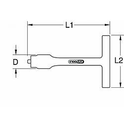 KS TOOLS 117.3807 Limitateur de couple isolé avec poignée en T, 3/8'' - 18 Nm