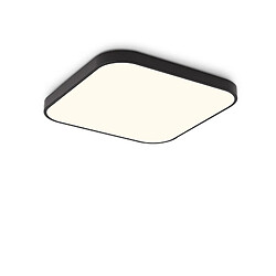 NETTLIFE plafonnier LED 4000K, 19W, 27cm chambre plat cuisine lampe noir carré salle de bain IP44 salle de bain lampe pour cuisine couloir