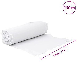 vidaXL Membrane géotextile blanc 1 x 150 m fibre de polyester pas cher