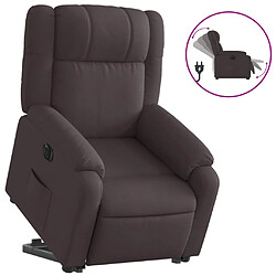 vidaXL Fauteuil inclinable électrique marron foncé tissu