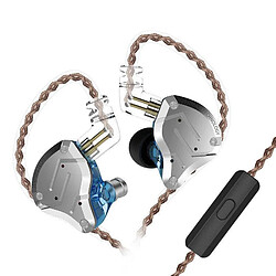 Chrono Écouteurs intra-auriculaires Moniteur d'oreille à isolation phonique HiFi Écouteurs Yinyoo Bass HiFi avec armature équilibrée hybride 1DD 1BA et câble de prise audio détachable de 3,5 mm(Bleu)